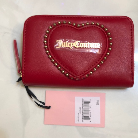 Juicy Couture Cool Red Love Never Dies Multi Compartment Bifold Wallet NWT - Picture 5 of 16
